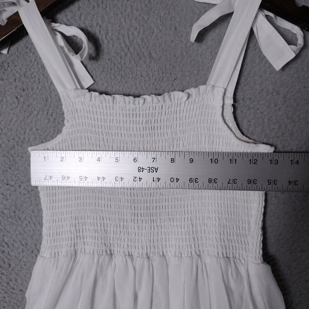 NWT 🤍Andrew Marc New York Dress Women's Medium White Eyelet Tie-Shoulder - Picture 11 of 15